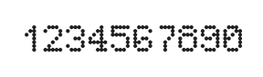 5×7数字点阵字体 ddN57AA0181