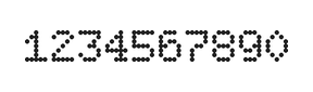 5×7数字点阵字体 ddN57AA0182