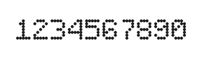 5×7数字点阵字体 ddN57AA0183