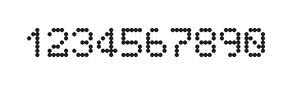 5×7数字点阵字体 ddN57AA0185