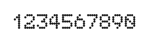 5×7数字点阵字体 ddN57AA0187