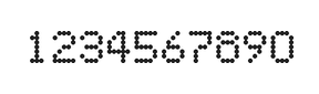5×7数字点阵字体 ddN57AA0190