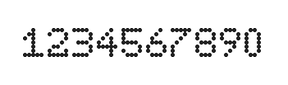 5×7数字点阵字体 ddN57AA0191