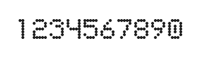 5×7数字点阵字体 ddN57AA0192