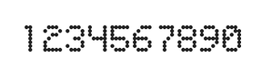 5×7数字点阵字体 ddN57AA0197