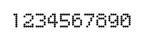 5×7数字点阵字体 ddN57AA0199