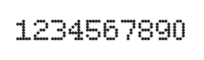 5×7数字点阵字体 ddN57AA0200