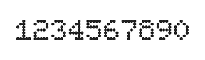 5×7数字点阵字体 ddN57AA0201