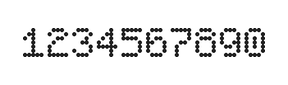 5×7数字点阵字体 ddN57AA0204
