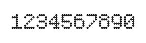 5×7数字点阵字体 ddN57AA0214