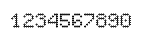 5×7数字点阵字体 ddN57AA0215