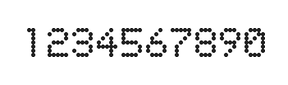 5×7数字点阵字体 ddN57AA0220