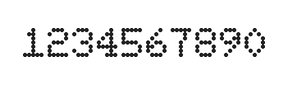5×7数字点阵字体 ddN57AA0223