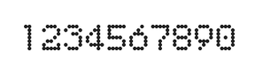 5×7数字点阵字体 ddN57AA0224