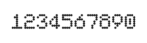 5×7数字点阵字体 ddN57AA0227