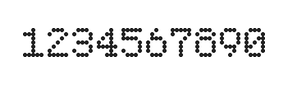 5×7数字点阵字体 ddN57AA0230