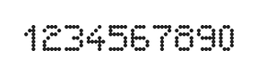 5×7数字点阵字体 ddN57AA0233