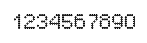5×7数字点阵字体 ddN57AA0235