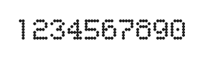 5×7数字点阵字体 ddN57AA0240