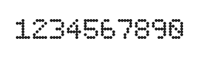 5×7数字点阵字体 ddN57AA0241