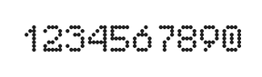 5×7数字点阵字体 ddN57AA0246