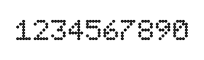 5×7数字点阵字体 ddN57AA0254