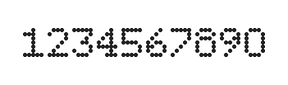 5×7数字点阵字体 ddN57AA0256