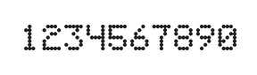 5×7数字点阵字体 ddN57AA0258