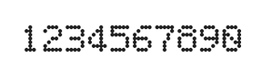 5×7数字点阵字体 ddN57AA0259