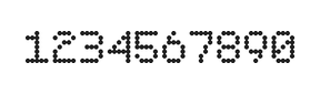 5×7数字点阵字体 ddN57AA0260