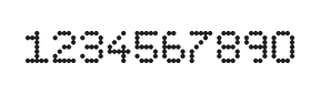 5×7数字点阵字体 ddN57AA0261