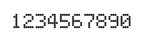 5×7数字点阵字体 ddN57AA0262