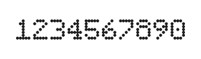 5×7数字点阵字体 ddN57AA0263