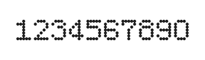 5×7数字点阵字体 ddN57AA0264