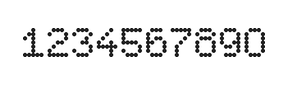 5×7数字点阵字体 ddN57AA0267