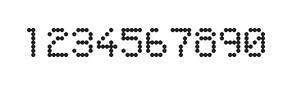 5×7数字点阵字体 ddN57AA0270