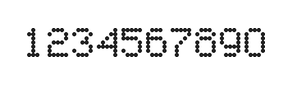 5×7数字点阵字体 ddN57AA0272
