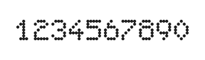 5×7数字点阵字体 ddN57AA0274
