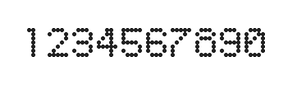 5×7数字点阵字体 ddN57AA0275