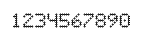 5×7数字点阵字体 ddN57AA0276
