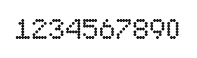 5×7数字点阵字体 ddN57AA0277