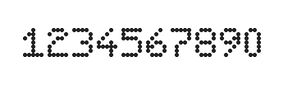5×7数字点阵字体 ddN57AA0282