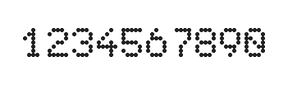5×7数字点阵字体 ddN57AA0284