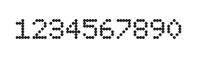 5×7数字点阵字体 ddN57AA0287