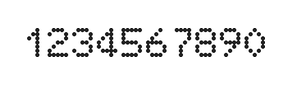 5×7数字点阵字体 ddN57AA0288