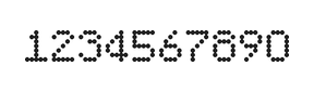 5×7数字点阵字体 ddN57AA0290