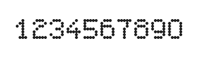 5×7数字点阵字体 ddN57AA0294