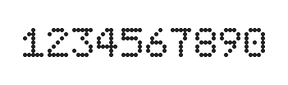 5×7数字点阵字体 ddN57AA0295