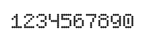5×7数字点阵字体 ddN57AA0296