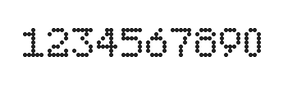 5×7数字点阵字体 ddN57AA0302